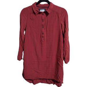 Maeve button down rust colored dress 4